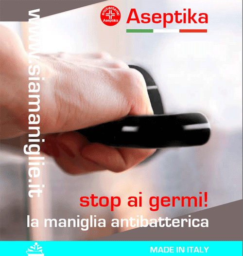 Stop ai germi con la maniglia italiana Aseptika l'antibatterica totale